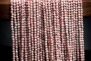 Cuentas sueltas redondas facetadas de rodocrosita rosa natural para la fabricación de joyas, pulseras, collares y bricolaje. - Product Image 5