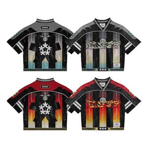Maillot de football américain personnalisé en usine, haute qualité, avec graphique par sublimation, coupe ample et courte en maille, pour supporter - Product Image 1