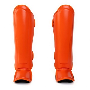 Protège-tibias Muay Thai en cuir PU, protège-tibias MMA avec logo personnalisé, protège-tibias et protège-pieds pour adultes, équipement de protection pour l'entraînement au kick-boxing - Product Image 1