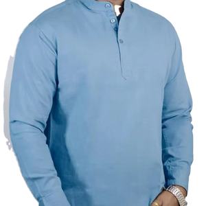 Chemise en satin à manches longues pour homme Botex 100% coton décontractée formelle motif uni respirante écologique anti-boulochage durable - Product Image 2