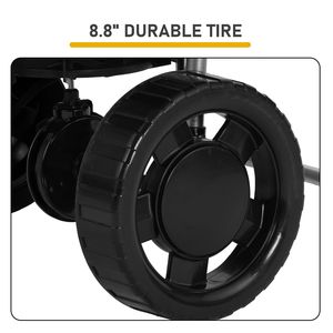 70LBS Capacity Broadcast Spreader 15 <b>Level</b> Adjustment Walk Push Lawn Spreader 8 All Terrain Pneumatic Tires for Fertilizer - Product Image 2