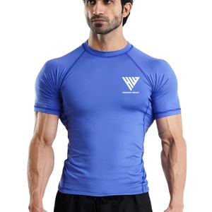 เสื้อยืดสำหรับยิมทรงโอเวอร์ไซส์ของผู้ชายเสื้อยืดสำหรับออกกำลังกายกลางแจ้งแบบลำลองระบายอากาศได้ - Product Image 1