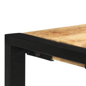 Mesa Consola de Madera Maciza de Mango en Marrón y Negro con Acero con Recubrimiento en Polvo - Decoración Elegante para el Hogar - Product Image 4