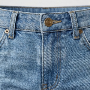 Shorts de Mezclilla de Cintura Alta y Corte Recto para Mujer, con Logotipo, Casuales, de Verano, Calidad Premium, a la Moda, para Uso Diario - Product Image 4