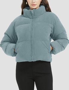 Women's Lightweight <b>Packable</b> Hooded Winter Quilted Puffer <b>Jacket</b> Detachable Sleeves Hat Zipper Closure Waterproof Wool Polyester - Product Image 1