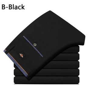 กางเกงสูทขายาวสำหรับธุรกิจฤดูใบไม้ผลิและใบไม้ร่วงของผู้ชายกางเกงลำลองทรงตรงยางยืดสำหรับผู้ชายไซส์ใหญ่พิเศษ28-40-B- - Product Image 1