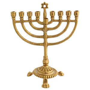 Menorah Judía de Latón de Alta Calidad, Portavelas Decorativo para Hanukkah, Soporte Religioso para Síntagma y Decoración del Hogar - Product Image 6