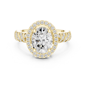 แหวนเพชรหล่อ14K ออกแบบอัญมณีหรูหราสำหรับผู้ค้าส่ง - Product Image 3