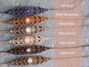Handmade Macrame <b>Gemstone</b> <b>Bracelet</b> Mix for Jewelry Making Wholesale HARI OM CREATIONS Rajasthan Vintage Buddhist Style - Product Image 4