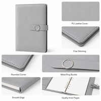 Organiseur de planification A5 personnalisé en cuir PU avec 6 anneaux, carnet rechargeable avec fermeture à sangle, agenda professionnel OEM ODM