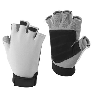 Guantes de Vela de Medio Dedo con Agarre Antideslizante, Protección Reforzada en la Palma, Secado Rápido, Malla Transpirable, Correa de Muñeca Ajustable - Product Image 5