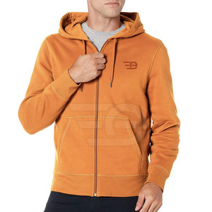 Sudaderas con capucha de algodón para hombre, con cremallera completa, estilo casual, con logo personalizado, para invierno, al por mayor - Product Image 2