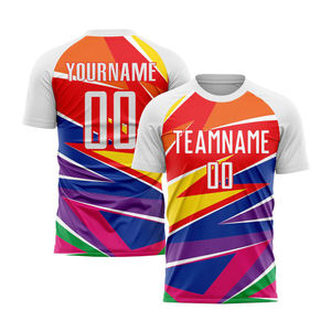 2026 New Dynamic Multi Color Custom Soccer Uniform Set High Quality Polyester Fabric Round <b>Neck</b> Pullover Team Jersey And Shorts - Product Image 4