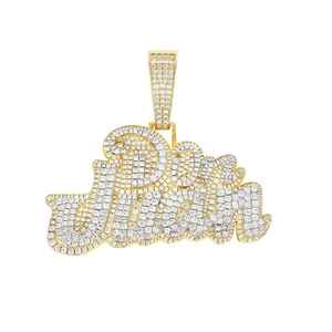 Luxury Iced Out <b>Custom</b> <b>Name</b> Charm Pendant Gold Finish Hip Hop Moissanite Letter <b>Necklace</b> Gift - Product Image 4