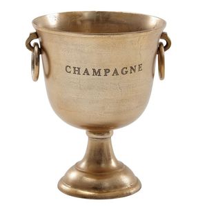 Metallic champagne tub wine presentation bucket upscale <b>bar</b> accessory gold finish beverage cooler premium - Product Image 1