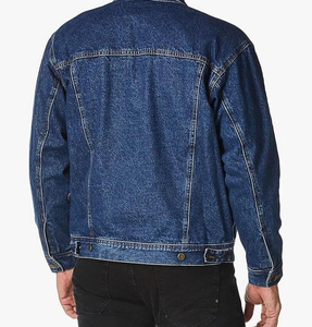 Fabricant de vêtements en gros : Vestes en jean pour hommes, vestes en jean basiques personnalisées de couleur unie - Product Image 5