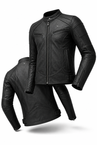 Blouson de moto en cuir Urban Sport |   Vert Forêt Charbon Noir |   Fabricant OEM ODM |   Qualité de conception haut de gamme |   Respirant - Product Image 6