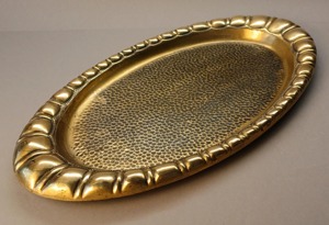 Assiette de service de table en laiton, design fantaisie fait main, style moderne, lavable au lave-vaisselle, durable, pour mariage, qualité supérieure - Product Image 4
