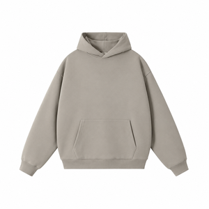 เสื้อฮู้ดดี้ผู้ชายทรงโอเวอร์ไซส์ รุ่นพรีเมียมใหม่จาก Micah Corporation ผ้าฝ้ายฟลีซเนื้อนุ่ม กระเป๋าจิงโจ้ แต่งขอบยางยืด - Product Image 2