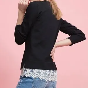 Nue คาร์ดิแกนถักผ้าฝ้ายผู้หญิงสีดำ - Product Image 1