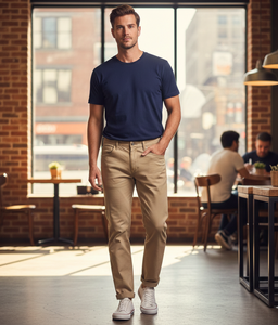 กางเกงชิโน่ผู้ชายใส่สบาย ยืดได้ ไซส์ใหญ่ 4 กระเป๋า กางเกงลำลอง สั่งซื้อขั้นต่ำน้อย ขายส่ง - Product Image 1