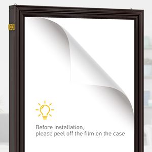 26\" X 35\" Brown Linen <b>Shadow</b> <b>Box</b> Frame UV Resistant Jersey Display Case T-shirt Hanger 2 Keys Made Stone PS Glass PC Materials - Product Image 4