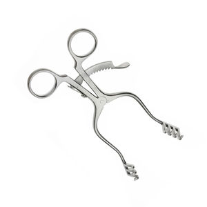 Écarteur chirurgical auto-serrant pour contour du cuir chevelu, 3 x 4 dents émoussées, 14 cm, en acier inoxydable, avec verrouillage à cliquet, instrument médical - Product Image 6