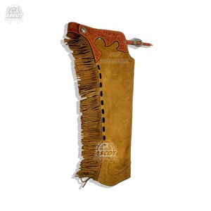 Horse <b>Riding</b> Full <b>Chaps</b> Long Suede Leather Custom Color Western Cowboy Style Leather Tooling Equestrian Equipment Accessories - Product Image 5