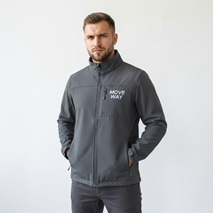Custom Logo Men's Soft Shell <b>Jacket</b> Outdoor Wear Chest <b>Pocket</b> <b>Jackets</b> Men Waterpoof Softshell Full <b>Zipper</b> Top Men Hiking <b>Jackets</b> - Product Image 1