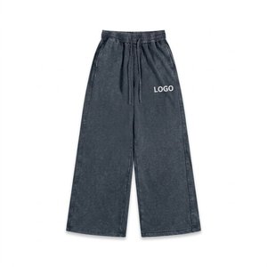 Pantalones Deportivos Extra Grandes para Hombre, 320 GSM, Algodón Vintage Lavado, 100% Algodón, Felpa Gruesa, Estilo Urbano - Product Image 4