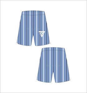 Shorts de bain rayés pour hommes, imprimés par sublimation, taille élastique, séchage rapide, style décontracté, coupe mi-haute - Product Image 1