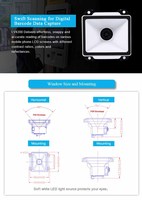 Mini scanner de codes-barres CMOS LV4200 intégré à montage fixe, capteur avec interface USB