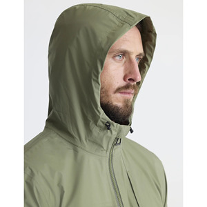 Chaqueta Impermeable con Capucha para Hombre, Color Sólido, Cierre de Cremallera, Poliéster, Estilo Casual, para Otoño, 140g - Product Image 6