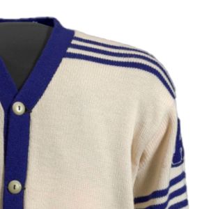 Custom phi Beta Sweater <b>Cardigan</b> Royal Blue HBCU Greek Fraternity Apparel 100% Cotton Fleece <b>Chenille</b> Embroidery Greek Apparel - Product Image 3
