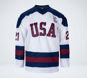 2026 America Ice Hockey Teams Jerseys Printed Custom Men's Embroidery Ice Hockey Uniform Hockey Jersey 100% - Product Image 4