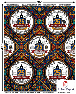 Customized African Wax Print Fabric Manufacturer Church Anniversary Convention Celebration Uniform Fundraising Textile Supplier - Product Image 1