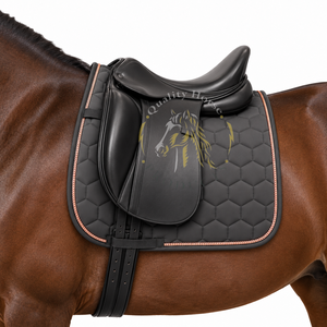 <b>Horse</b> dressage saddle pad crafted with soft materials moisture control properties and secure fitting for comfortable equestrian - Product Image 5