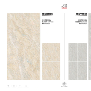 Azulejos de porcelana de diseño exclusivo 60X120CM 600X1200MM 24X48 Acabado brillante Formato grande Superficie elegante para interiores de alta gama - Product Image 1