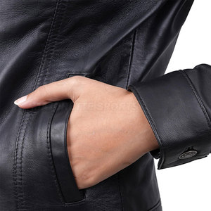 Veste en cuir pour femme de haute qualité, vêtement d'extérieur tendance et haut de gamme, conçue pour le confort et la durabilité - Product Image 6