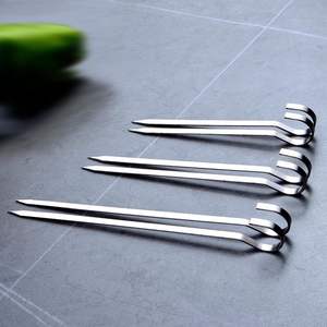 Brochetas de acero inoxidable duraderas para uso en cocina y parrilla al aire libre con material resistente a la oxidación y de larga duración. - Product Image 6