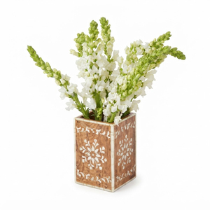 Luxury Handcrafted Bone Inlay Flower <b>Vase</b> Floral <b>Mosaic</b> Design Tabletop Decorative Pot For Living Room Hotel Office Decor <b>Vase</b> - Product Image 1