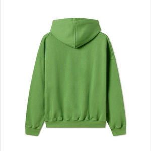 Sweat-shirt à capuche vert unisexe surdimensionné avec poche avant, style décontracté, tissu en molleton français, vêtement d'automne - Product Image 2