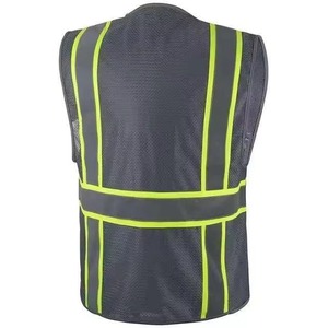 เสื้อกั๊กนิรภัยสะท้อนแสงสีม่วง โพลีเอสเตอร์ สำหรับงานอุตสาหกรรม แบบยูนิเซ็กซ์ - Product Image 3