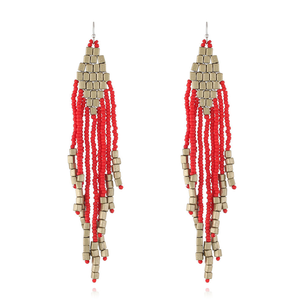 ต่างหูระย้าพู่ยาวสไตล์โบฮีเมียนโบราณแบบสั่งทำพิเศษสำหรับผู้หญิง - Product Image 6