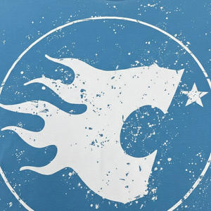 Camiseta de algodón personalizada con lavado ácido, estilo vintage, corte holgado, con gráficos y patchwork, hombros caídos, estilo urbano, de tela gruesa para hombre - Product Image 6