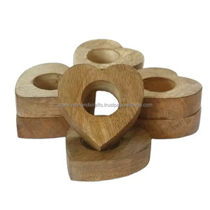 Export Quality Handmade <b>Wooden</b> Napkin Rings Set Eco Friendly <b>Rustic</b> <b>Table</b> Decor for Home <b>Dining</b> Available For Sale - Product Image 3