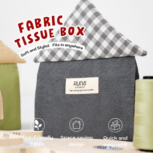 Boîte à mouchoirs en tissu de coton de haute qualité, style minimaliste pour la décoration intérieure et les accessoires, couleur personnalisée - Product Image 1