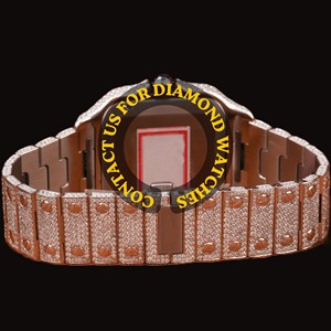 Montre de créateur unique avec cadran carré vert et chiffres romains, style hip-hop, entièrement sertie de diamants Moissanite, bijoux pour homme personnalisés de qualité supérieure - Product Image 3