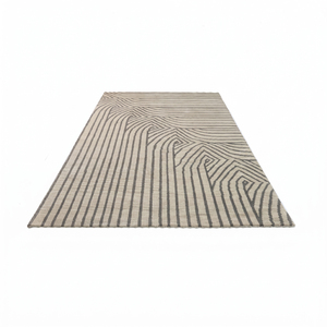 Tapis géométrique en mosaïque de diamants en laine écologique antidérapant DECORDEC personnalisé pour hôtel, villa, salon - Product Image 2