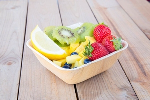 <b>Compostable</b> Fallen Leaf <b>Small</b> Bowls Durable Heat Resistant Appetizer Trays Earth Friendly Kitchenware Elegant Rustic Style - Product Image 2